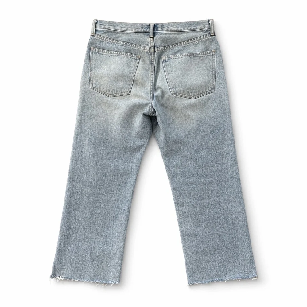 AGOLDE 90’s High Rise Straight Leg Jean – Fall Out Wash – Raw Hem – Size 25